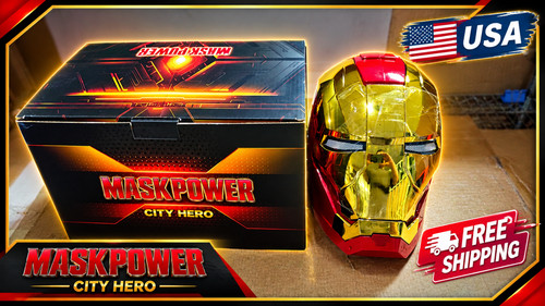 Casco autoking iron man gold - casco,